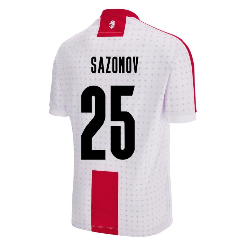 Kandiny Niño Camiseta Georgia Saba Sazonov #25 Blanco 1ª Equipación 24-26 La Camisa