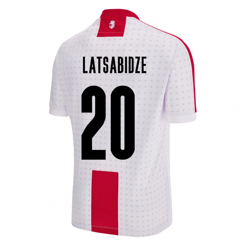 KandinyキッズジョージアLuka Latsabidze#20白ホームシャツ24-26ジャージーユニフォーム