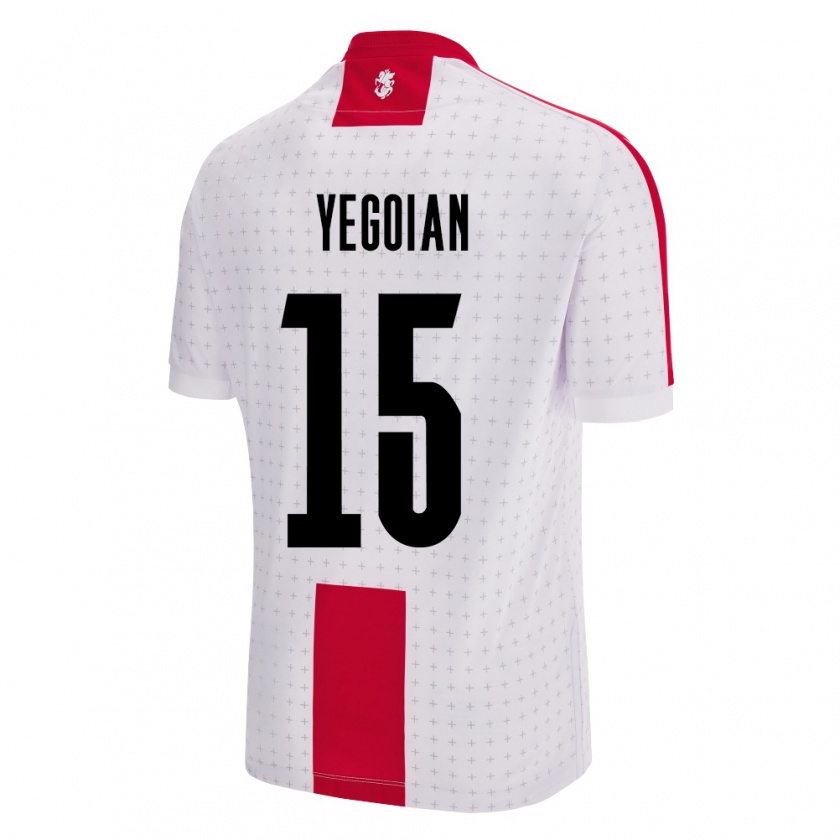 Kandiny Kinder Georgien Irakli Yegoian #15 Weiß Heimtrikot Trikot 24-26 T-Shirt Österreich