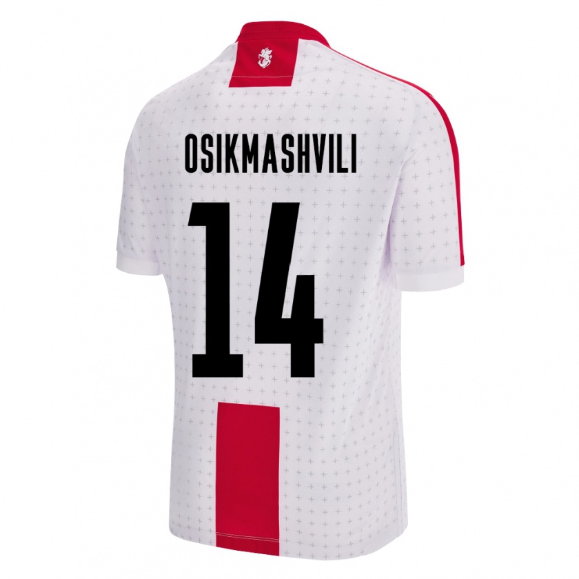 Kandiny Kinder Georgien Levan Osikmashvili #14 Weiß Heimtrikot Trikot 24-26 T-Shirt Österreich