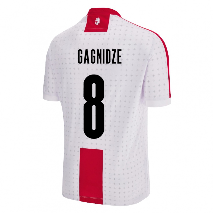 Kandiny Niño Camiseta Georgia Luka Gagnidze #8 Blanco 1ª Equipación 24-26 La Camisa