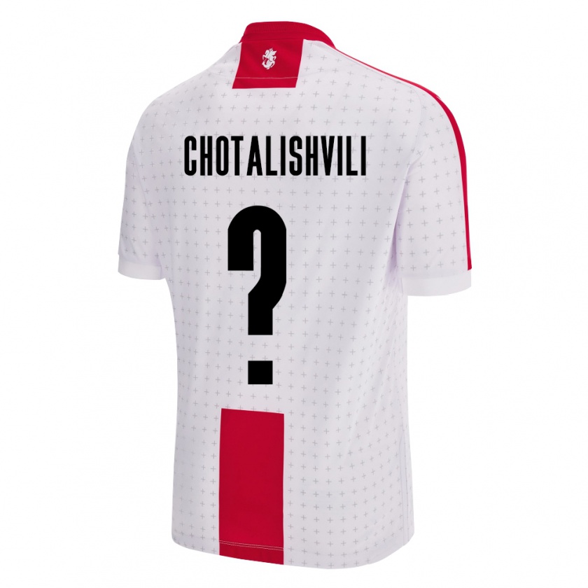 Kandiny Bambino Maglia Georgia Tsotne Chotalishvili #0 Bianco Kit Gara Home 24-26 Maglietta