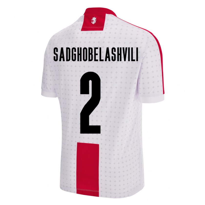 Kandiny Niño Camiseta Georgia Gela Sadghobelashvili #2 Blanco 1ª Equipación 24-26 La Camisa