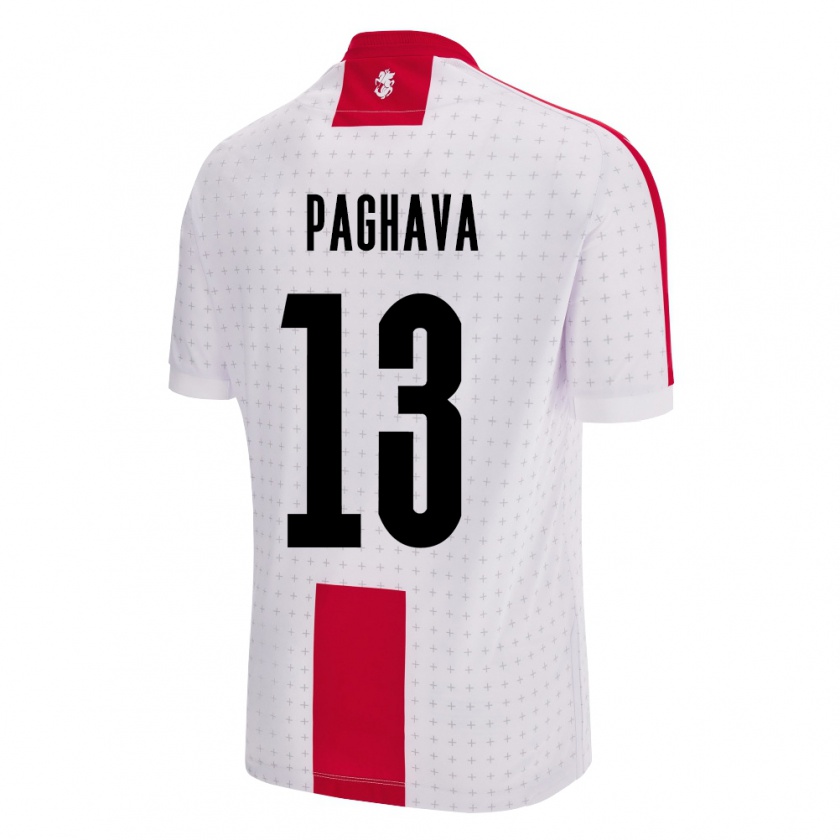 Kandiny Bambino Maglia Georgia Davit Paghava #13 Bianco Kit Gara Home 24-26 Maglietta