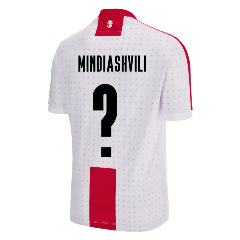 Kandiny Bambino Maglia Georgia Tornike Mindiashvili #0 Bianco Kit Gara Home 24-26 Maglietta