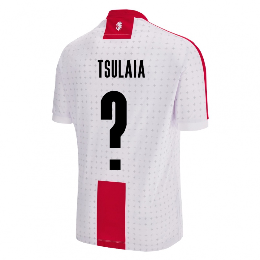 Kandiny Bambino Maglia Georgia Luka Tsulaia #0 Bianco Kit Gara Home 24-26 Maglietta