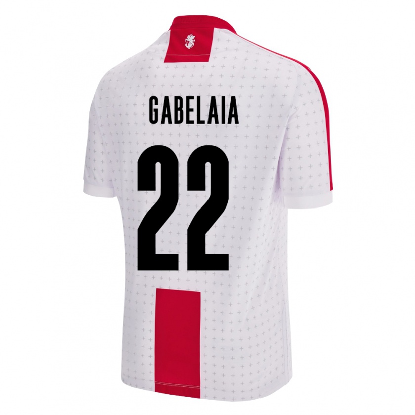 Kandiny Niño Camiseta Georgia Svetalna Gabelaia #22 Blanco 1ª Equipación 24-26 La Camisa