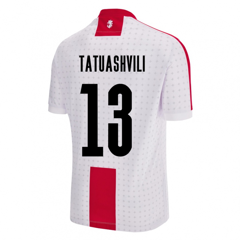 Kandiny Niño Camiseta Georgia Tamar Tatuashvili #13 Blanco 1ª Equipación 24-26 La Camisa