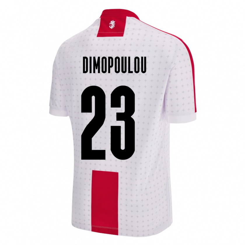 Kandiny Bambino Maglia Georgia Salomi Dimopoulou #23 Bianco Kit Gara Home 24-26 Maglietta