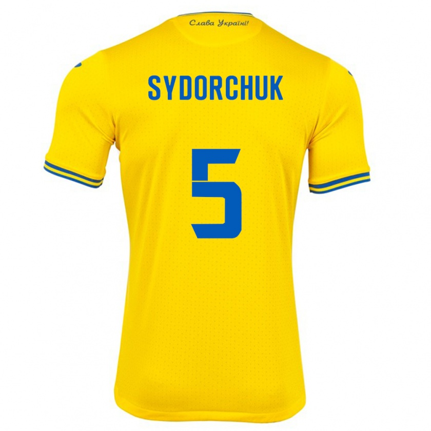 Kandiny Kinder Ukraine Sergiy Sydorchuk #5 Gelb Heimtrikot Trikot 24-26 T-Shirt Österreich