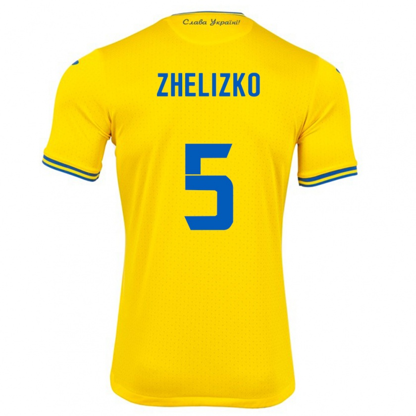 Kandiny Kinder Ukraine Ivan Zhelizko #5 Gelb Heimtrikot Trikot 24-26 T-Shirt Österreich