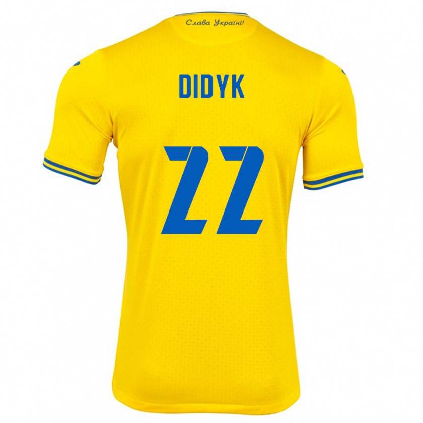 Kandiny Kinder Ukraine Roman Didyk #22 Gelb Heimtrikot Trikot 24-26 T-Shirt Österreich