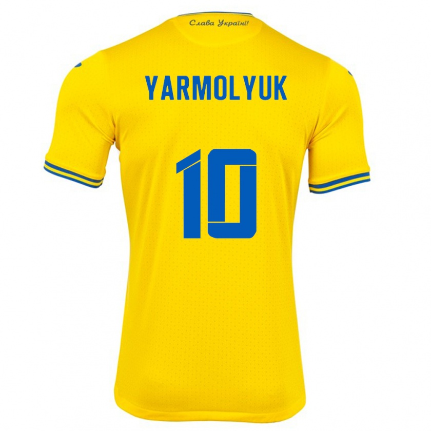 Kandiny Kinderen Oekraïne Yegor Yarmolyuk #10 Geel Thuisshirt Thuistenue 24-26 T-Shirt