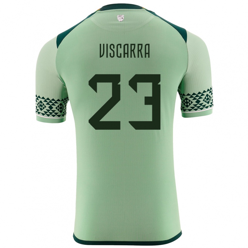 Kandiny Niño Camiseta Bolivia Guillermo Viscarra #23 Verde Claro 1ª Equipación 24-26 La Camisa México