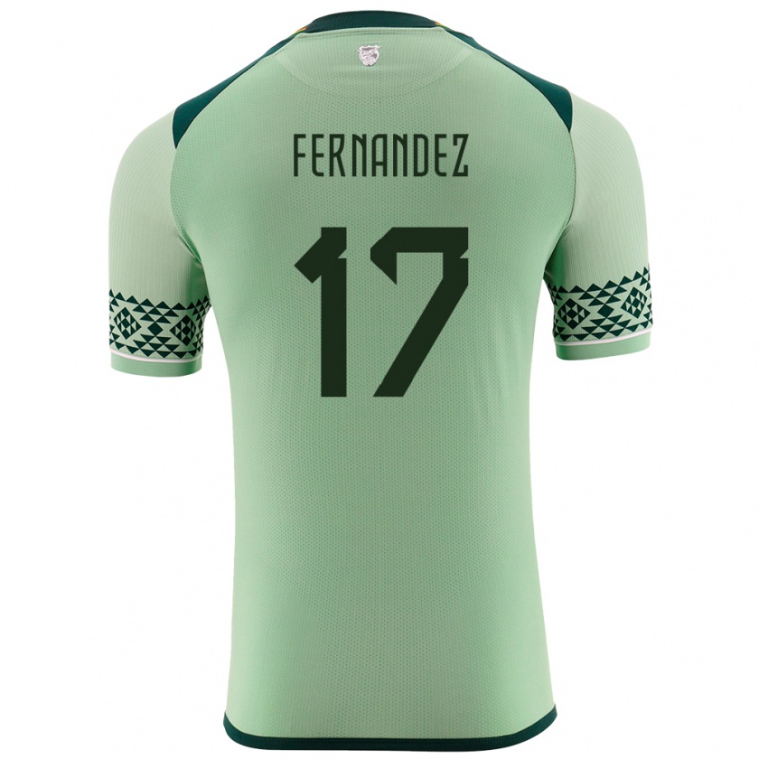 Kandiny Niño Camiseta Bolivia Roberto Fernández #17 Verde Claro 1ª Equipación 24-26 La Camisa México