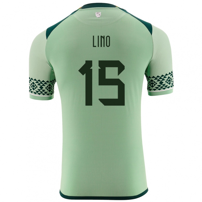 Kandiny Niño Camiseta Bolivia Daniel Lino #15 Verde Claro 1ª Equipación 24-26 La Camisa México