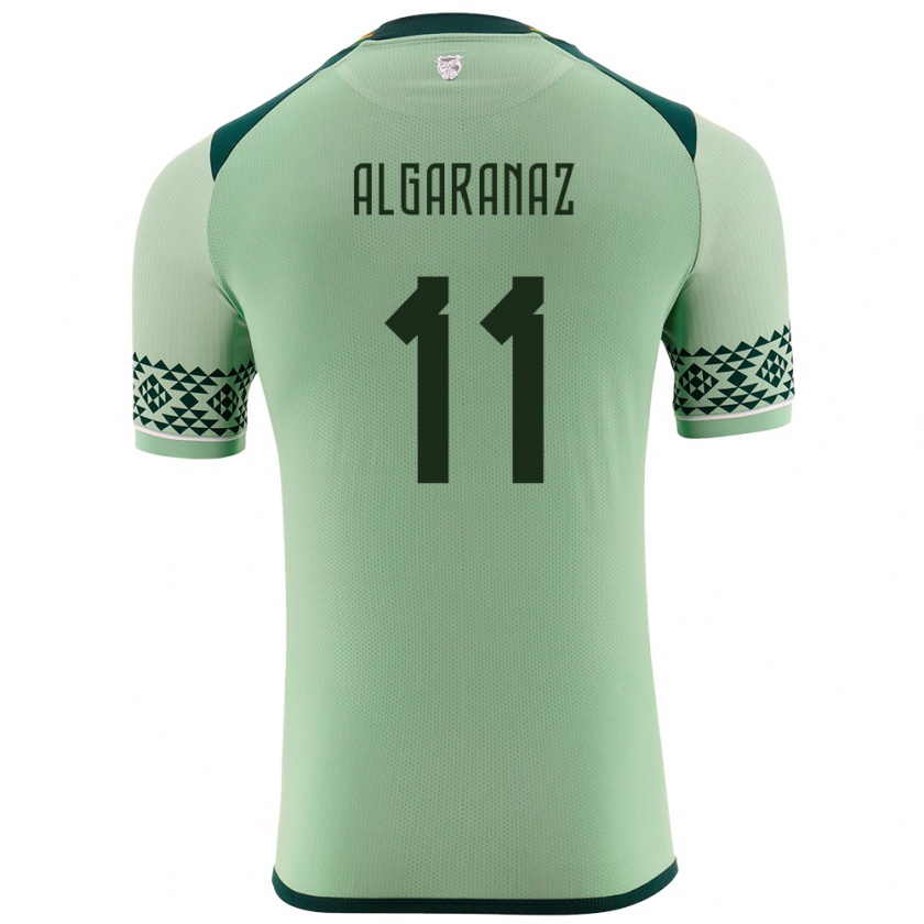 Kandiny Niño Camiseta Bolivia Carmelo Algarañaz #11 Verde Claro 1ª Equipación 24-26 La Camisa México