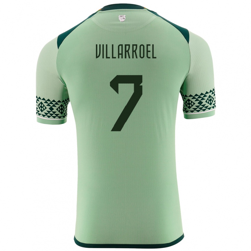 Kandiny Niño Camiseta Bolivia Miguel Villarroel #7 Verde Claro 1ª Equipación 24-26 La Camisa México