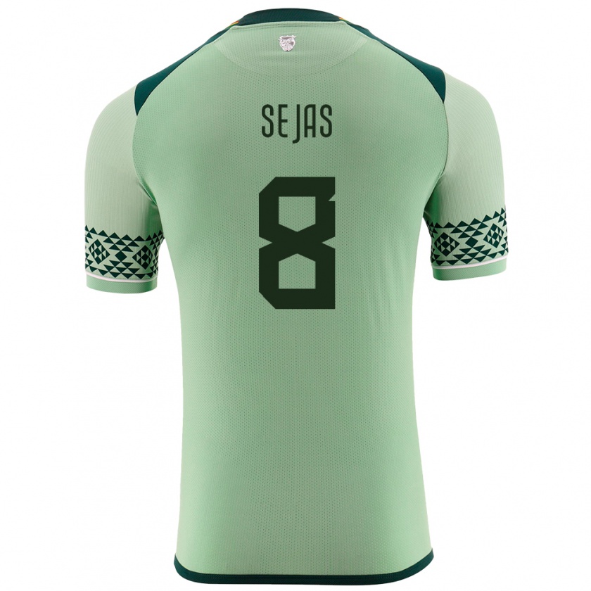 Kandiny Niño Camiseta Bolivia Carlos Sejas #8 Verde Claro 1ª Equipación 24-26 La Camisa México