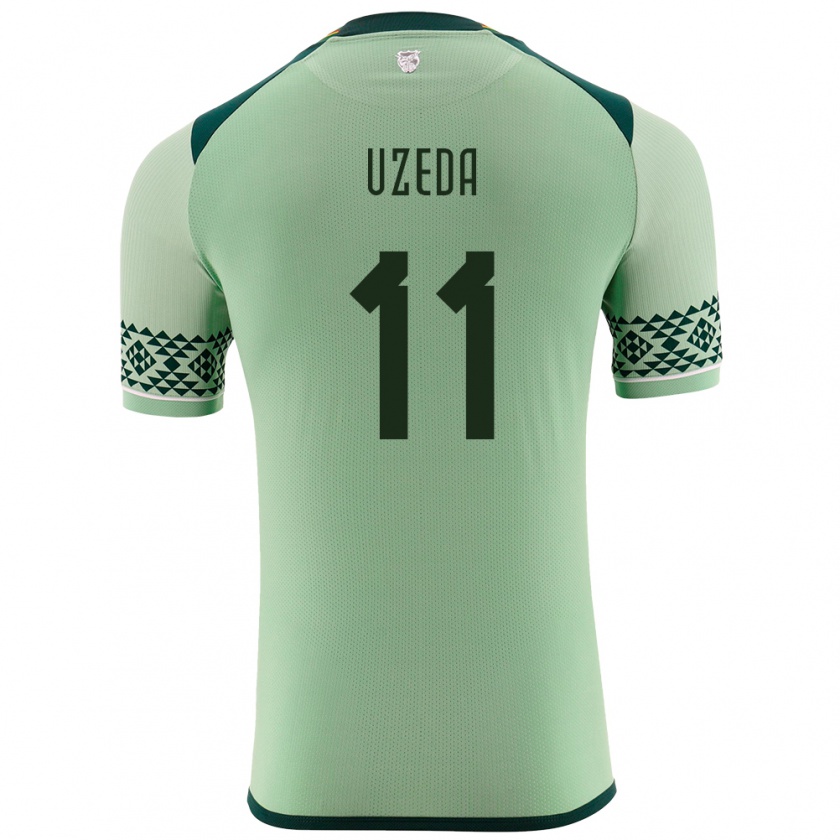 Kandiny Kinderen Bolivia Javier Uzeda #11 Licht Groen Thuisshirt Thuistenue 24-26 T-Shirt