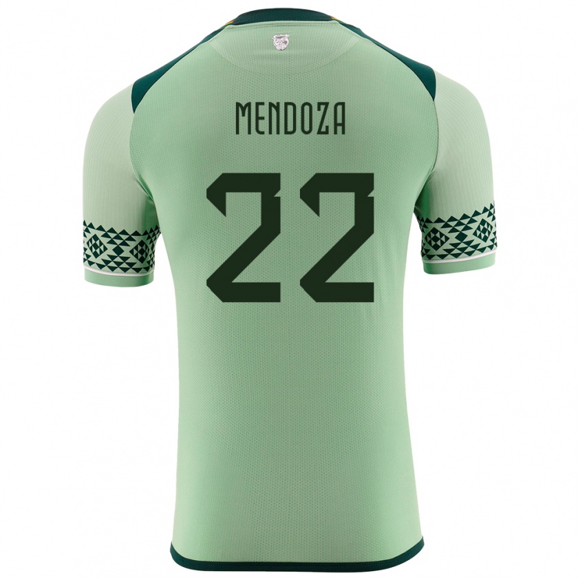 Kandiny Niño Camiseta Bolivia Gonzalo Mendoza #22 Verde Claro 1ª Equipación 24-26 La Camisa México