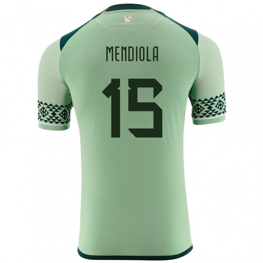 Kandiny Bambino Maglia Bolivia Aidé Mendiola #15 Verde Chiaro Kit Gara Home 24-26 Maglietta