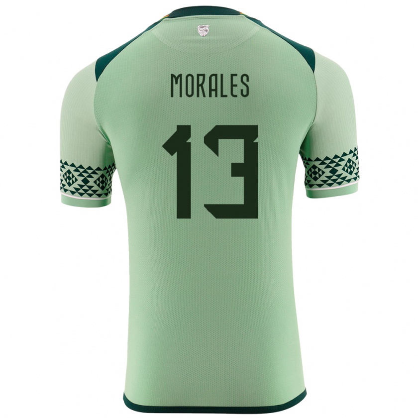 Kandiny Kinderen Bolivia Ericka Morales #13 Licht Groen Thuisshirt Thuistenue 24-26 T-Shirt België