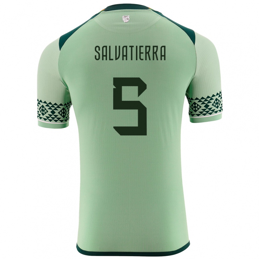 Kandiny Niño Camiseta Bolivia Érika Salvatierra #5 Verde Claro 1ª Equipación 24-26 La Camisa México