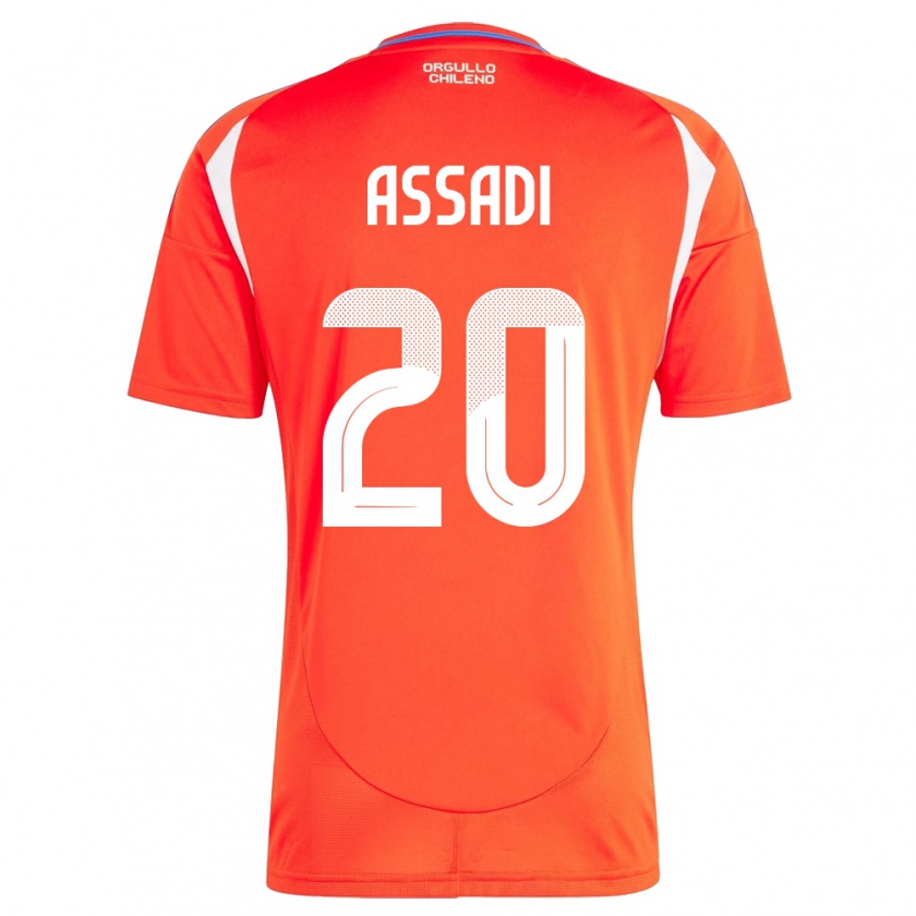 Kandiny Kinderen Chili Lucas Assadi #20 Rood Thuisshirt Thuistenue 24-26 T-Shirt