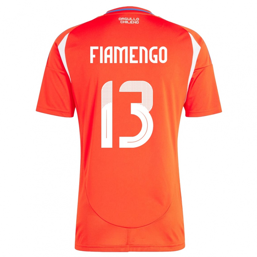 Kandiny Kinder Chile Darko Fiamengo #13 Rot Heimtrikot Trikot 24-26 T-Shirt Österreich