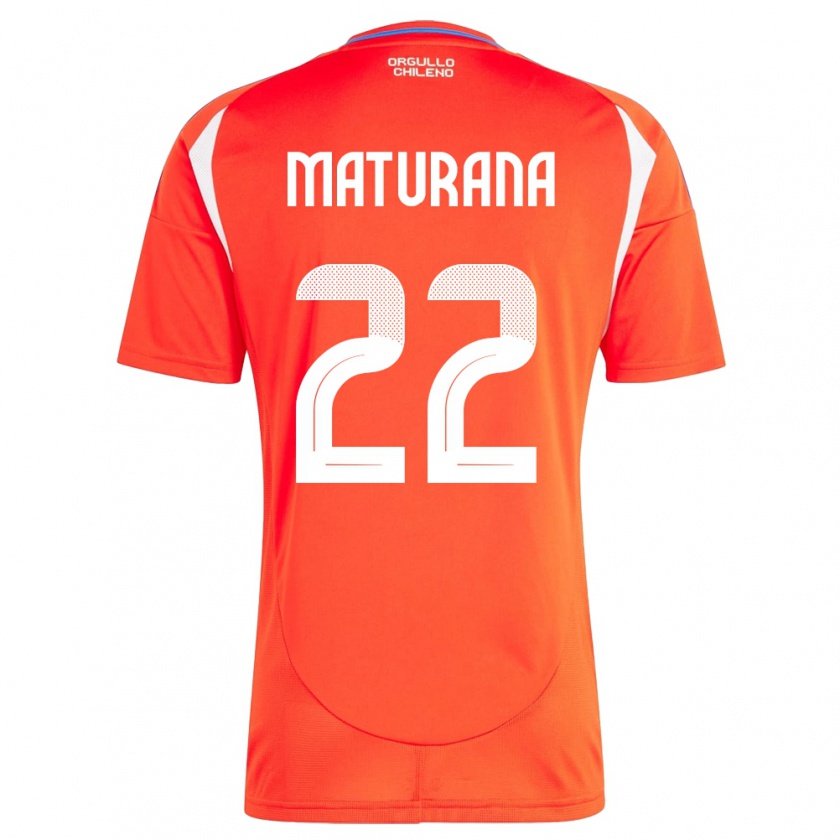 Kandiny Kinderen Chili Martín Maturana #22 Rood Thuisshirt Thuistenue 24-26 T-Shirt