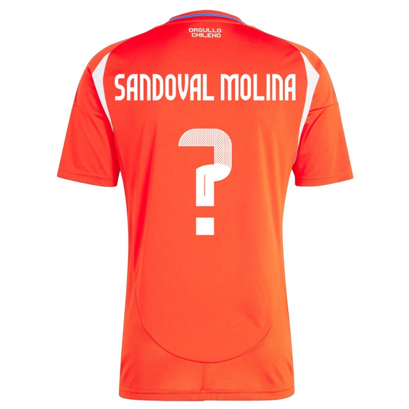 Kandiny Kinderen Chili Mario Sandoval Molina #0 Rood Thuisshirt Thuistenue 24-26 T-Shirt België