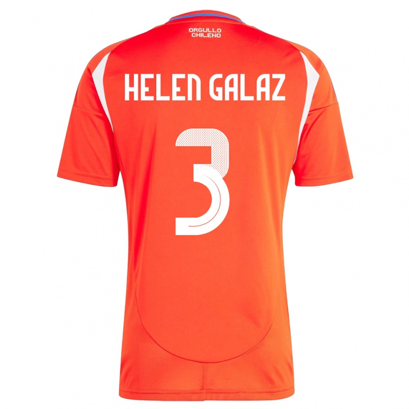 Kandiny Kinderen Chili Su Helen Galaz #3 Rood Thuisshirt Thuistenue 24-26 T-Shirt België