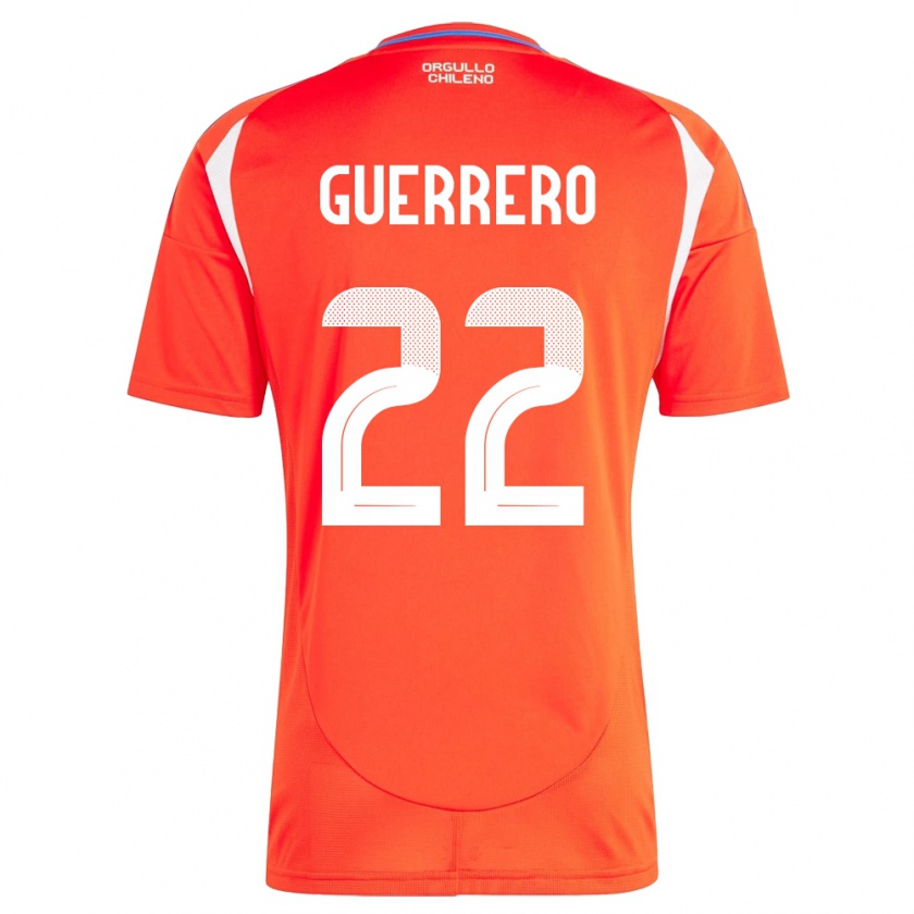 Kandiny Kinder Chile Kathalina Guerrero #22 Rot Heimtrikot Trikot 24-26 T-Shirt Österreich