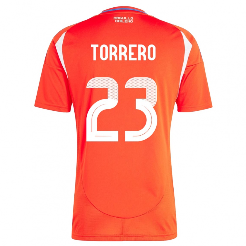 Kandiny Kinder Chile Ryann Torrero #23 Rot Heimtrikot Trikot 24-26 T-Shirt Österreich