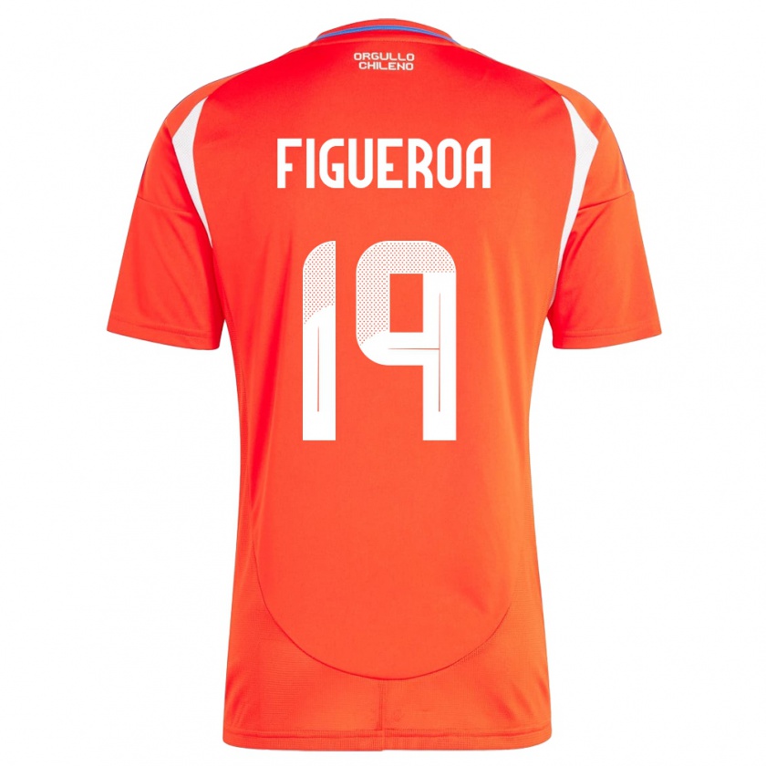 Kandiny Kinder Chile Catalina Figueroa #19 Rot Heimtrikot Trikot 24-26 T-Shirt Österreich