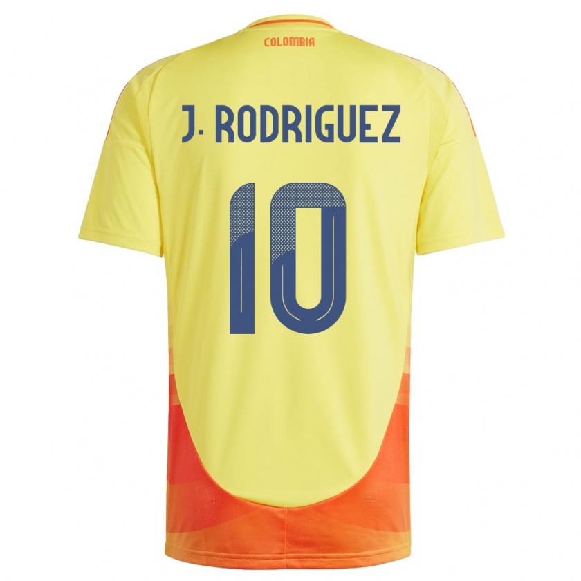 Kandiny Kinderen Colombia James Rodríguez #10 Geel Thuisshirt Thuistenue 24-26 T-Shirt België