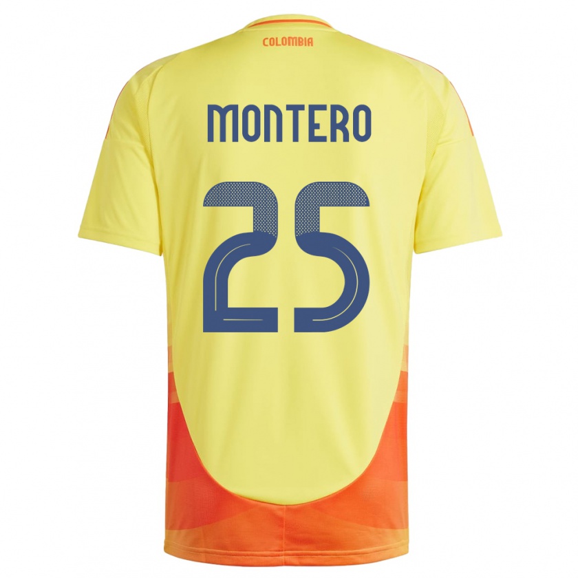 Kandiny Kinderen Colombia Álvaro Montero #25 Geel Thuisshirt Thuistenue 24-26 T-Shirt België