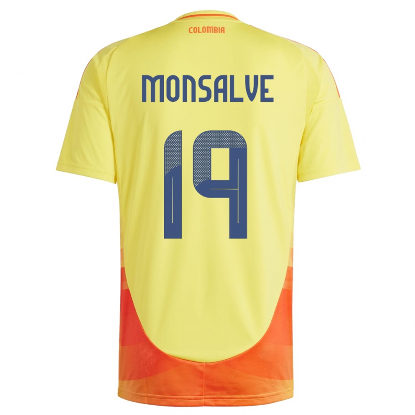 Kandiny Kinder Kolumbien Miguel Monsalve #19 Gelb Heimtrikot Trikot 24-26 T-Shirt Österreich