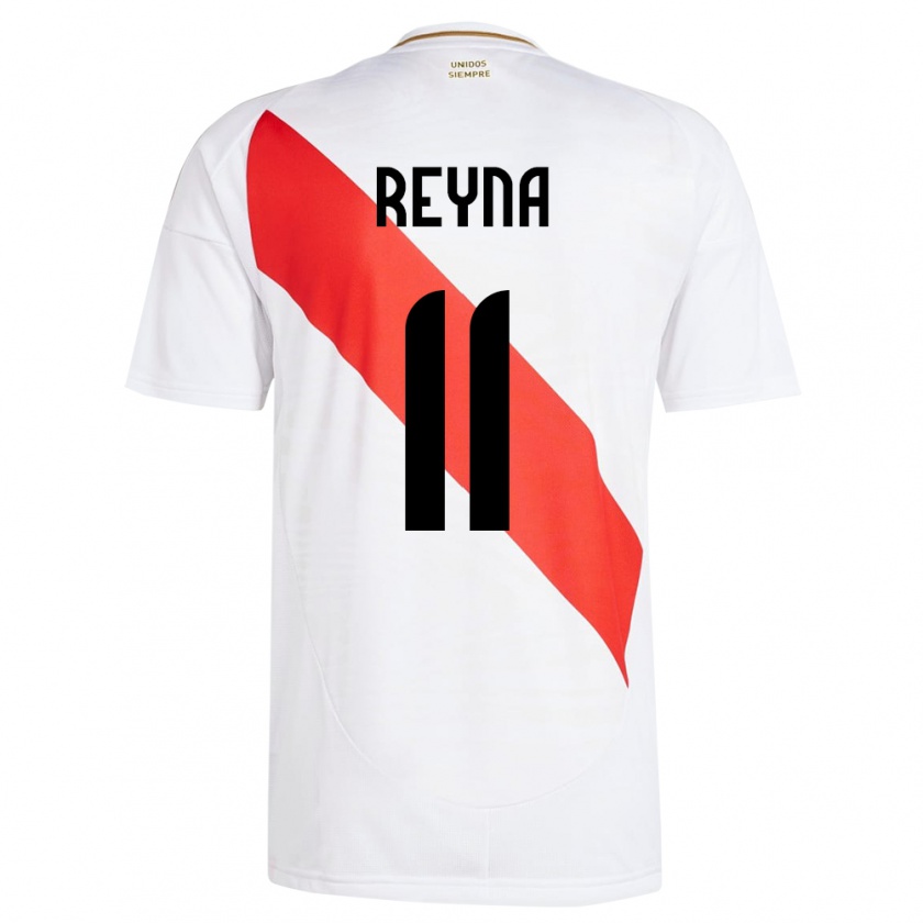 Kandiny Kinderen Peru Bryan Reyna #11 Wit Thuisshirt Thuistenue 24-26 T-Shirt