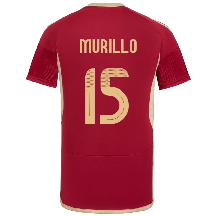 Kandiny Kinderen Venezuela Jhon Murillo #15 Bourgondië Thuisshirt Thuistenue 24-26 T-Shirt België