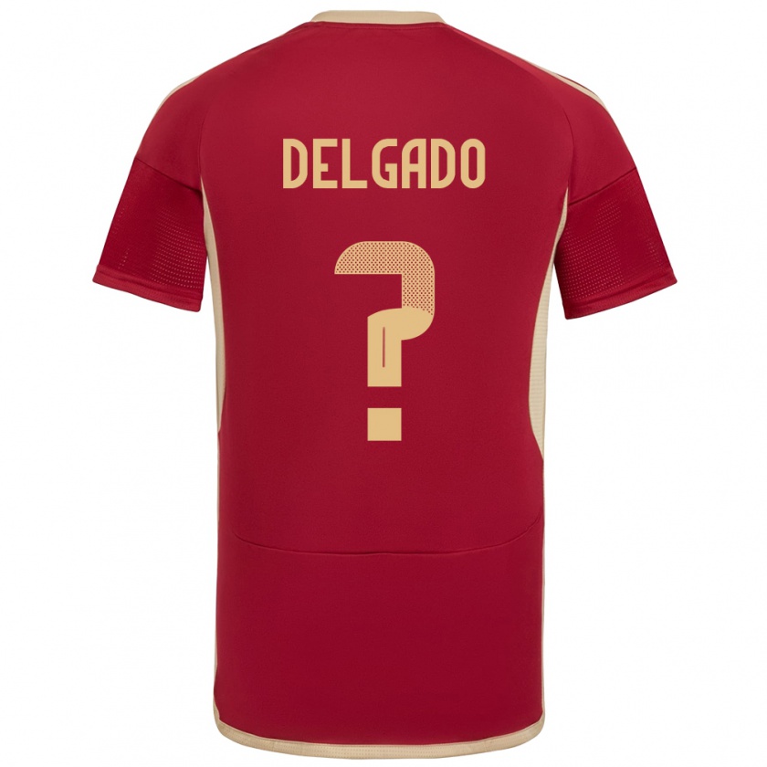 Kandiny Niño Camiseta Venezuela Álex Delgado #0 Borgoña 1ª Equipación 24-26 La Camisa México