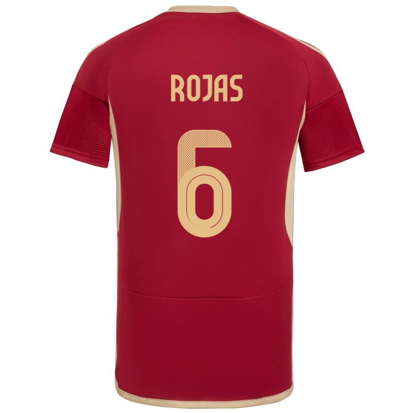 Kandiny Kinderen Venezuela Carlos Rojas #6 Bourgondië Thuisshirt Thuistenue 24-26 T-Shirt België