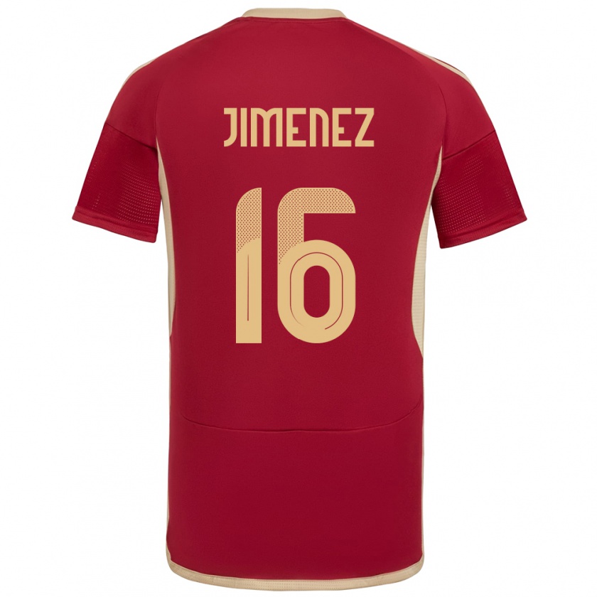 Kandiny Kinderen Venezuela Néstor Jiménez #16 Bourgondië Thuisshirt Thuistenue 24-26 T-Shirt België