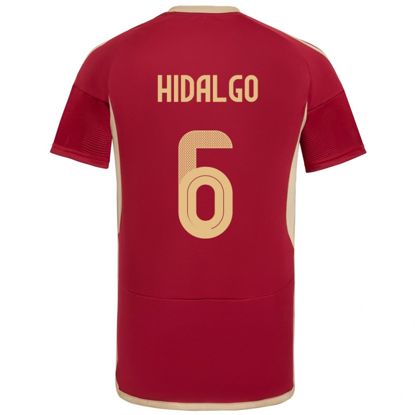 Kandiny Niño Camiseta Venezuela Rai Hidalgo #6 Borgoña 1ª Equipación 24-26 La Camisa México