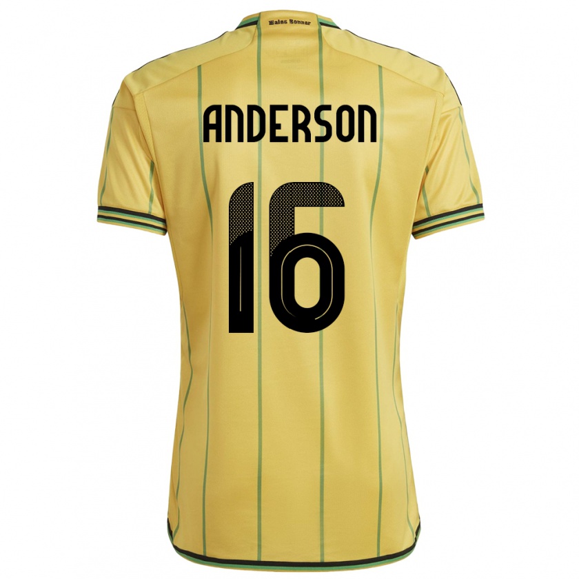 Kandiny Kinderen Jamaica Karoy Anderson #16 Geel Thuisshirt Thuistenue 24-26 T-Shirt België