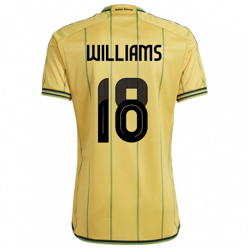 Kandiny Bambino Maglia Giamaica Romario Williams #18 Giallo Kit Gara Home 24-26 Maglietta