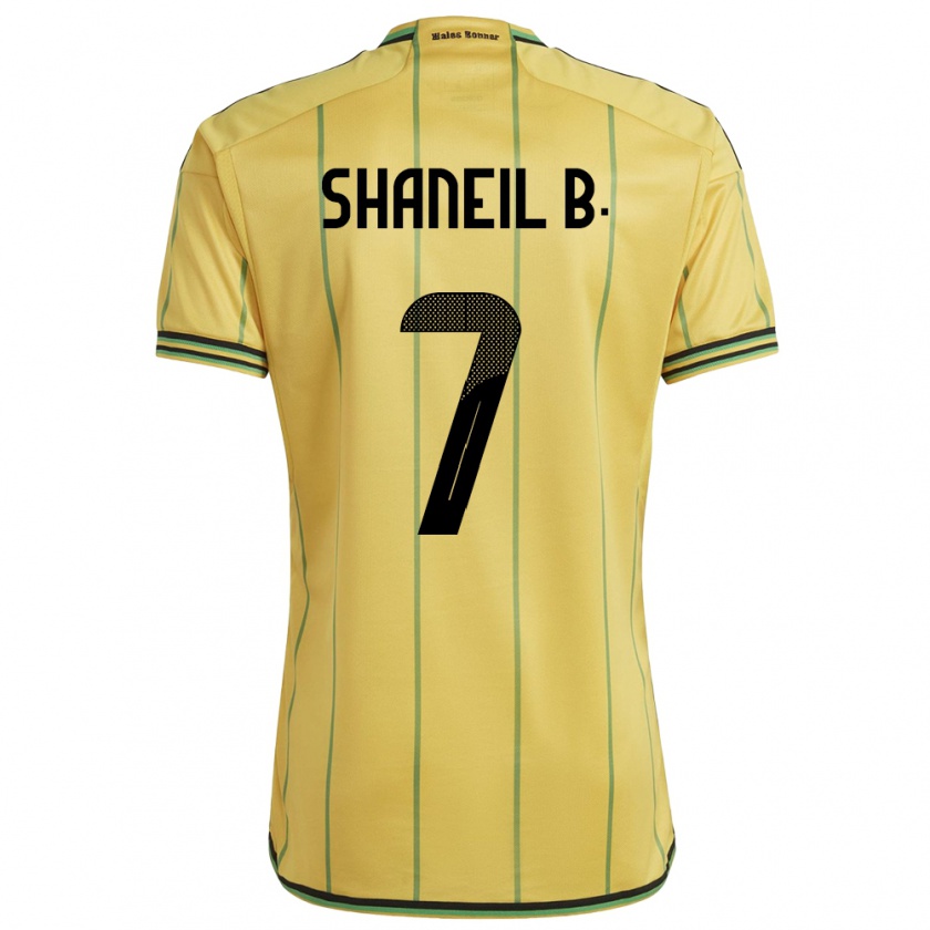 Kandiny Bambino Maglia Giamaica Shaneil Buckley #7 Giallo Kit Gara Home 24-26 Maglietta