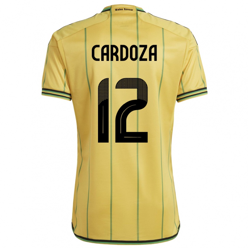 KandinyキッズジャマイカNaya Cardoza#12黄ホームシャツ24-26ジャージーユニフォーム