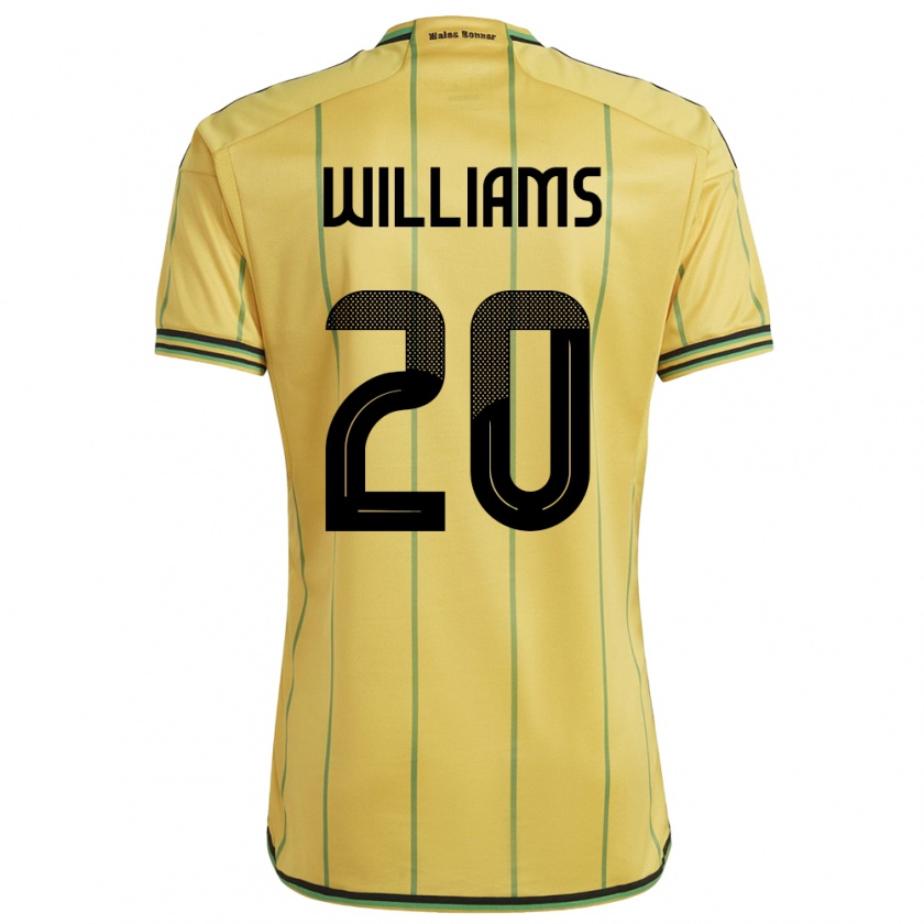 Kandiny Kinderen Jamaica Victoria Williams #20 Geel Thuisshirt Thuistenue 24-26 T-Shirt België